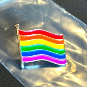 New Pride Flag 🏳️‍🌈 Pin with butterfly clutch back to wear on bags or coats.